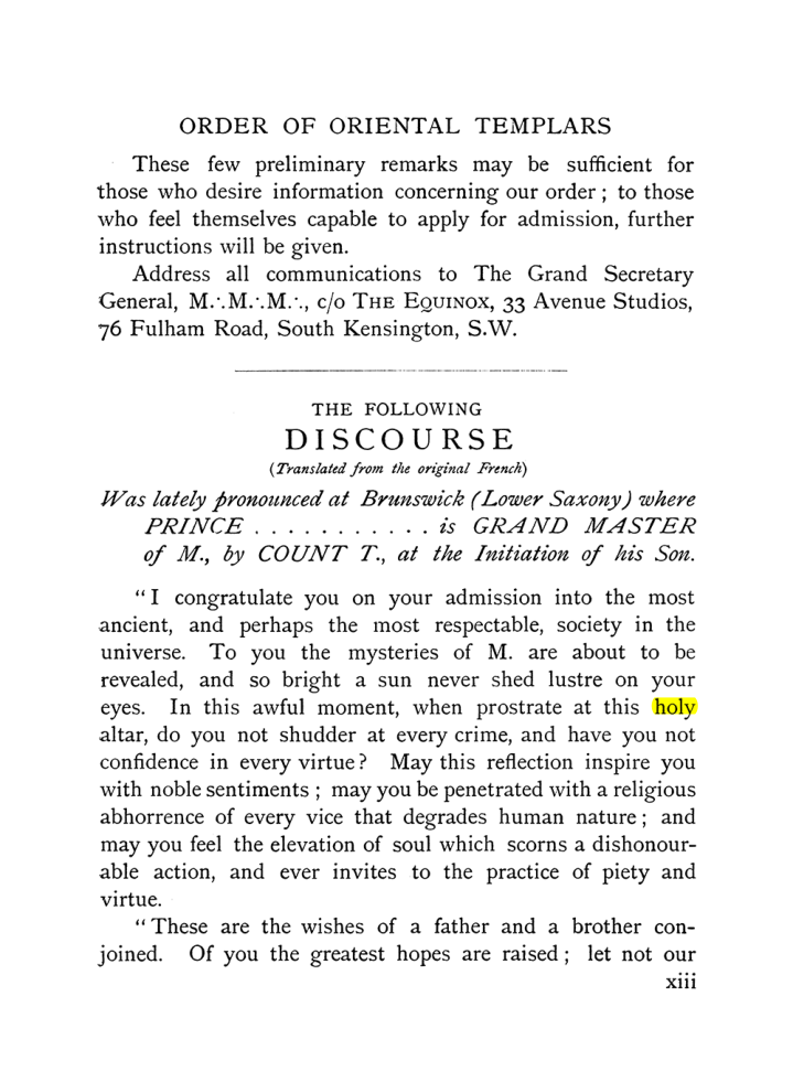 Original scan of The Equinox (Volume I, Number X), PDF page 13