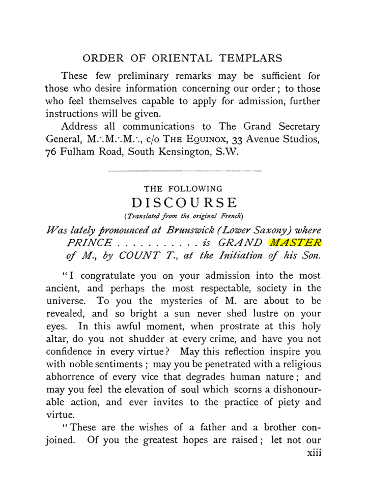 Original scan of The Equinox (Volume I, Number X), PDF page 13