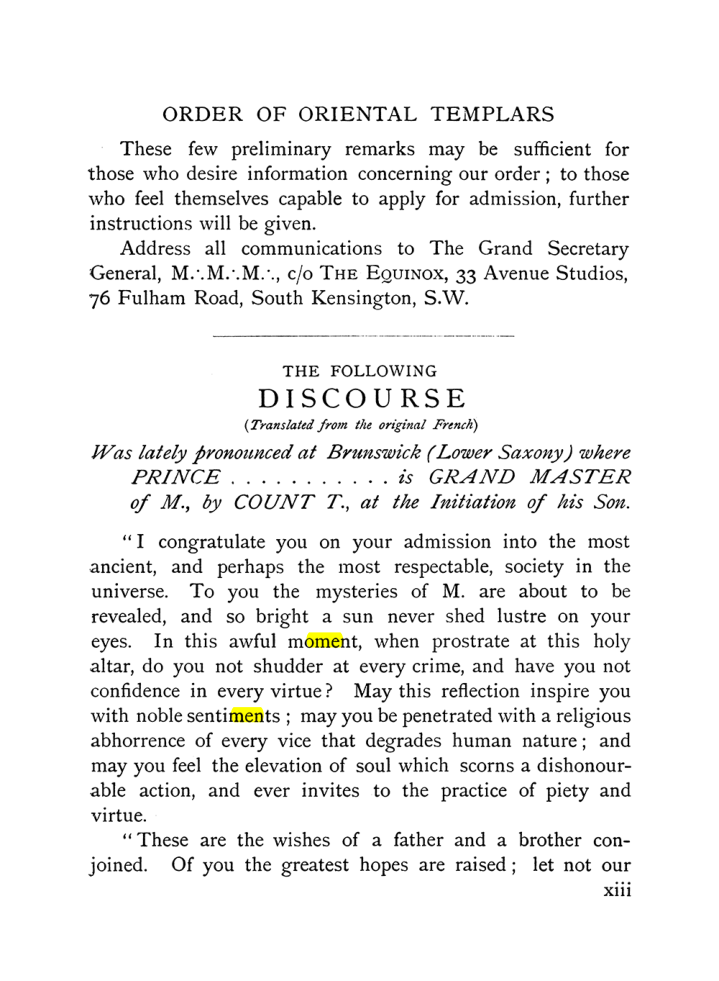 Original scan of The Equinox (Volume I, Number X), PDF page 13