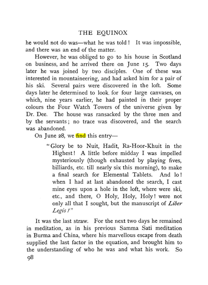 Original scan of The Equinox (Volume I, Number X), PDF page 138