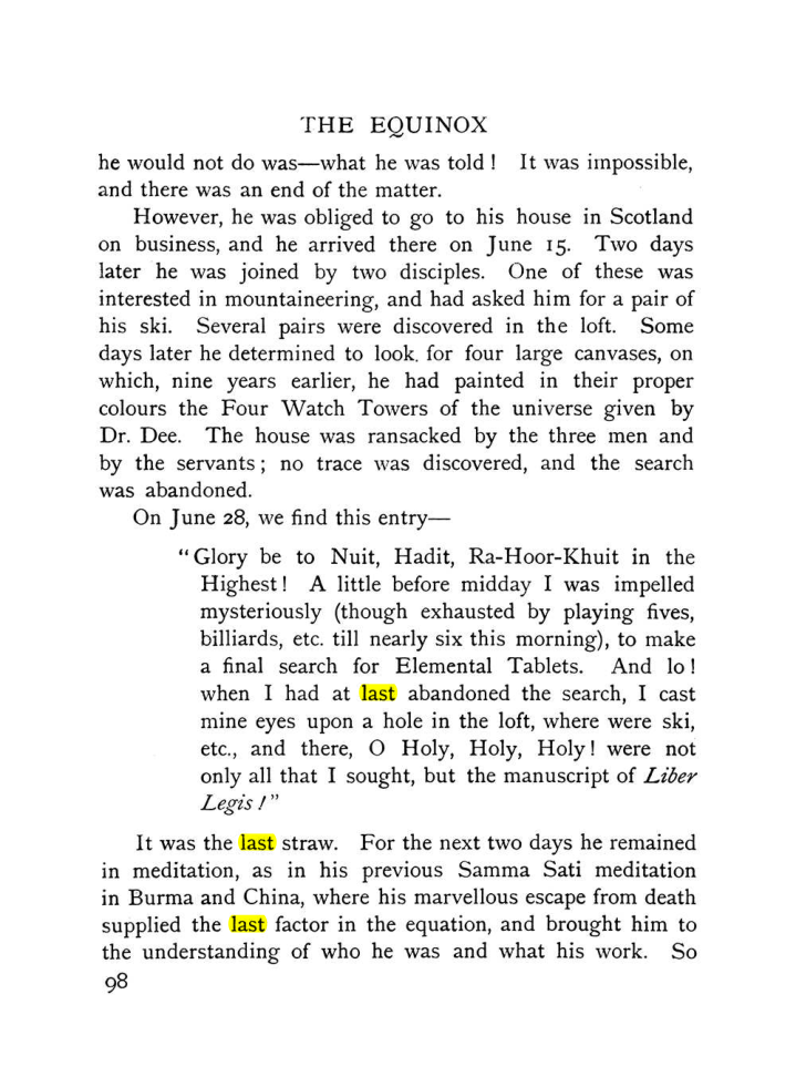 Original scan of The Equinox (Volume I, Number X), PDF page 138