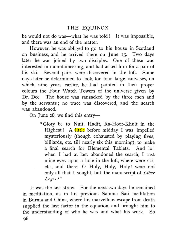 Original scan of The Equinox (Volume I, Number X), PDF page 138