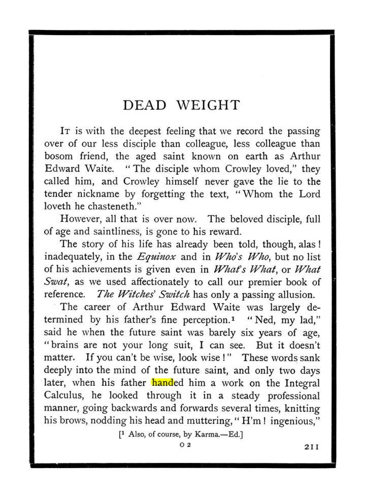 Original scan of The Equinox (Volume I, Number X), PDF page 249