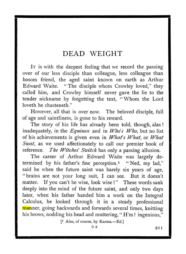 Original scan of The Equinox (Volume I, Number X), PDF page 249