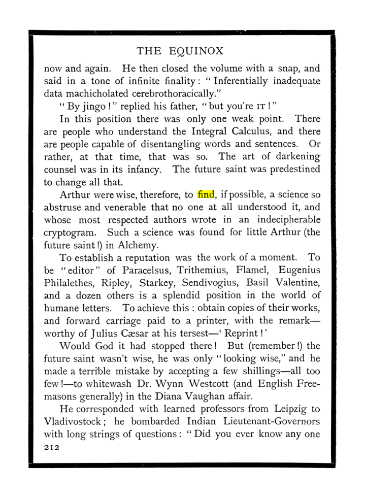Original scan of The Equinox (Volume I, Number X), PDF page 250