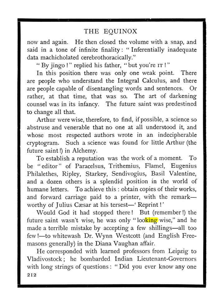 Original scan of The Equinox (Volume I, Number X), PDF page 250