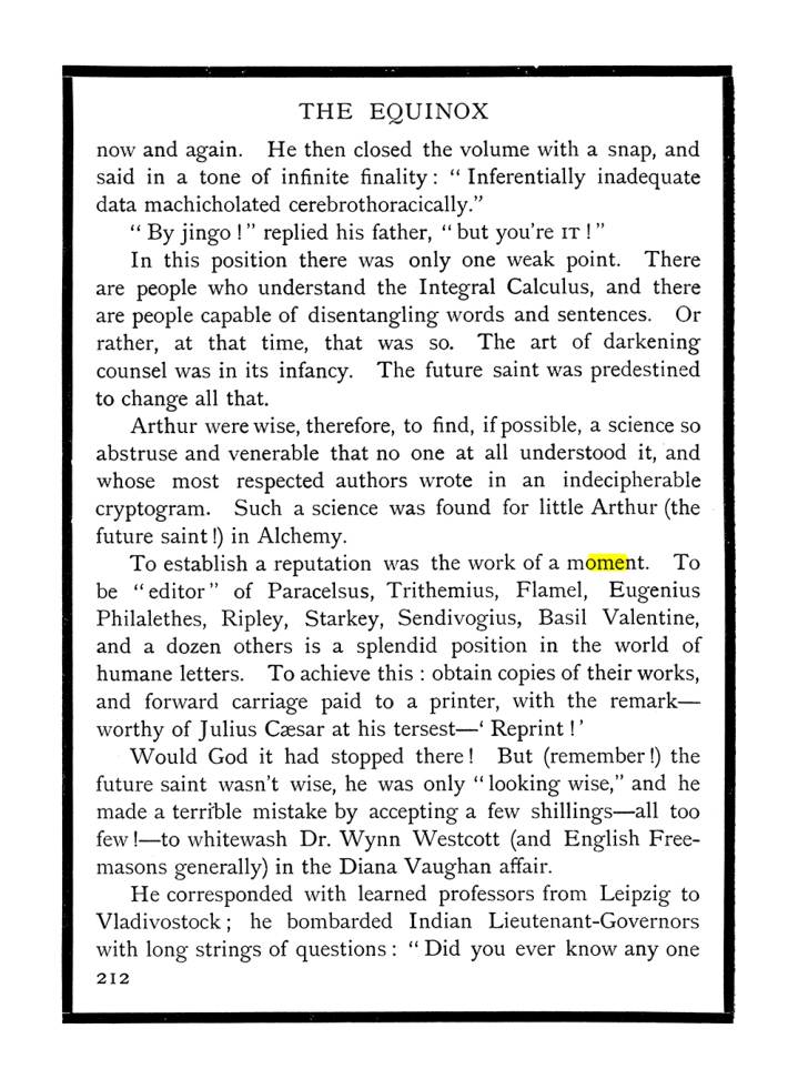 Original scan of The Equinox (Volume I, Number X), PDF page 250