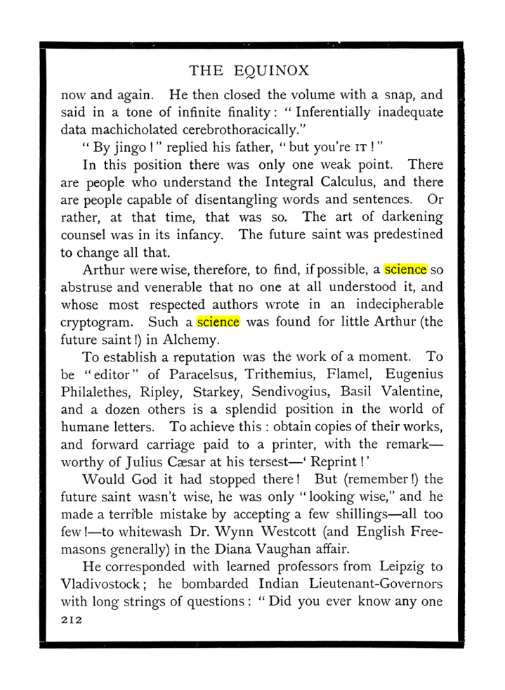 Original scan of The Equinox (Volume I, Number X), PDF page 250
