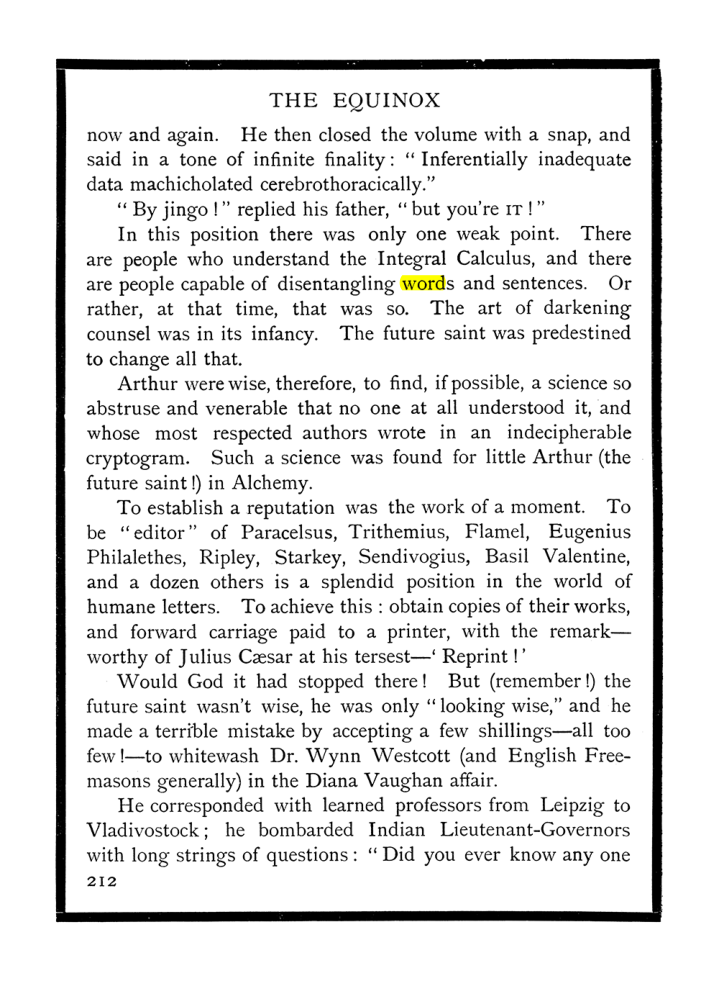 Original scan of The Equinox (Volume I, Number X), PDF page 250