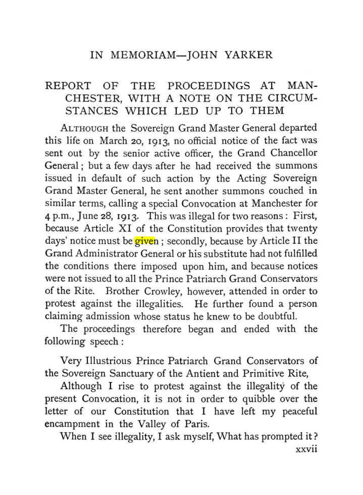 Original scan of The Equinox (Volume I, Number X), PDF page 27