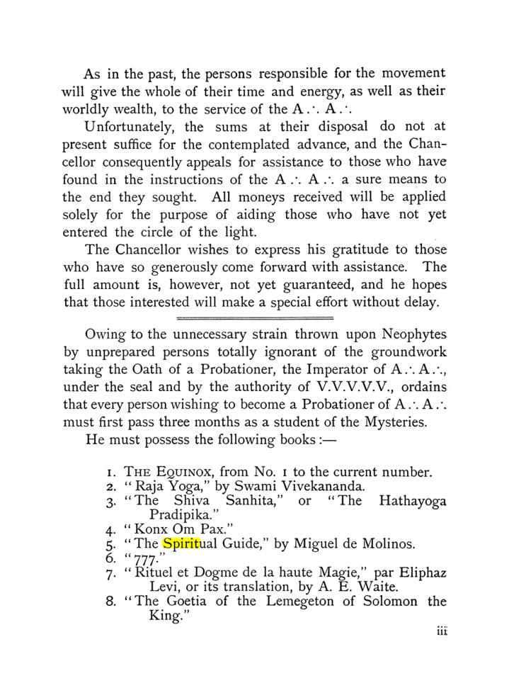 Original scan of The Equinox (Volume I, Number X), PDF page 3