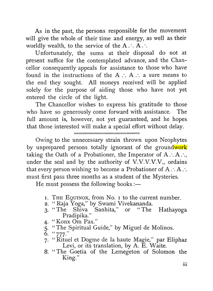 Original scan of The Equinox (Volume I, Number X), PDF page 3