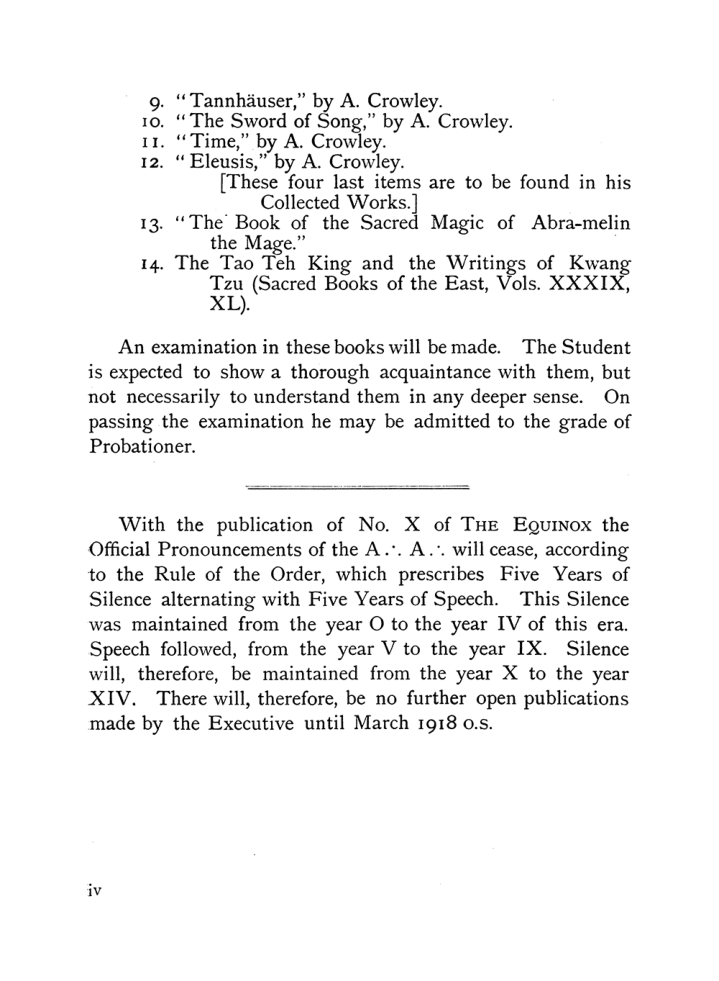 Original scan of The Equinox (Volume I, Number X), PDF page 4