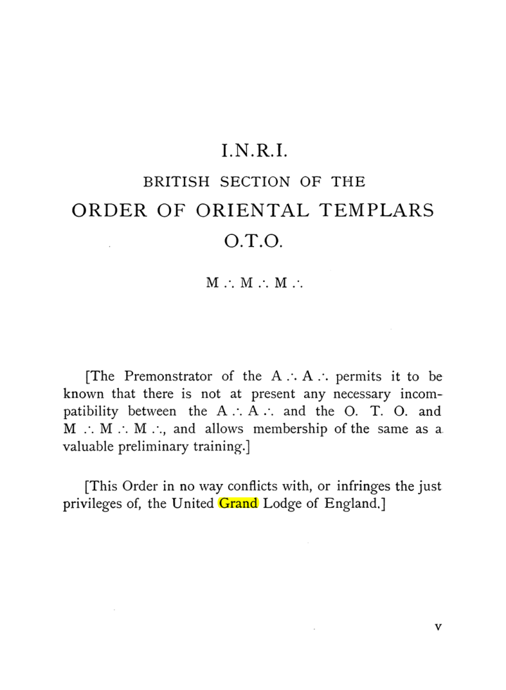 Original scan of The Equinox (Volume I, Number X), PDF page 5