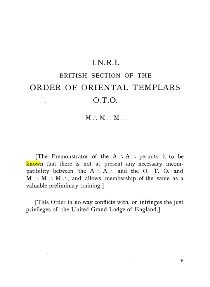 Original scan of The Equinox (Volume I, Number X), PDF page 5