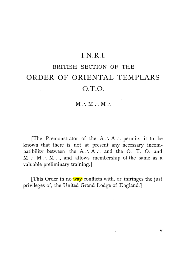 Original scan of The Equinox (Volume I, Number X), PDF page 5