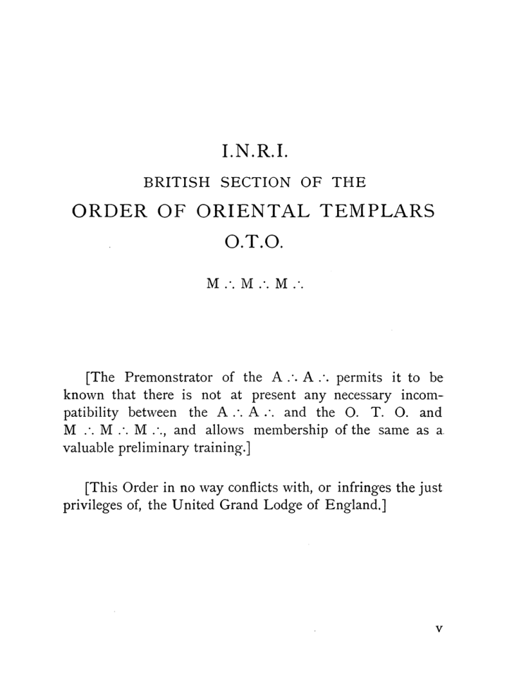 Original scan of The Equinox (Volume I, Number X), PDF page 5