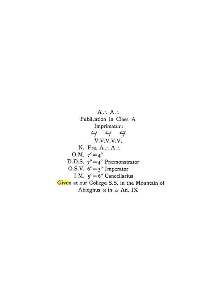 Original scan of The Equinox (Volume I, Number X), PDF page 50