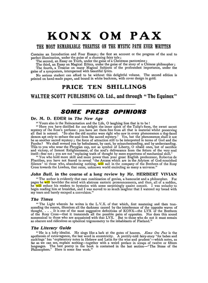Original scan of The Equinox (Volume I, Number X), PDF page 602