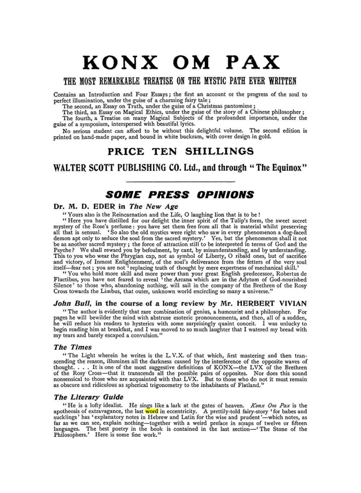 Original scan of The Equinox (Volume I, Number X), PDF page 602
