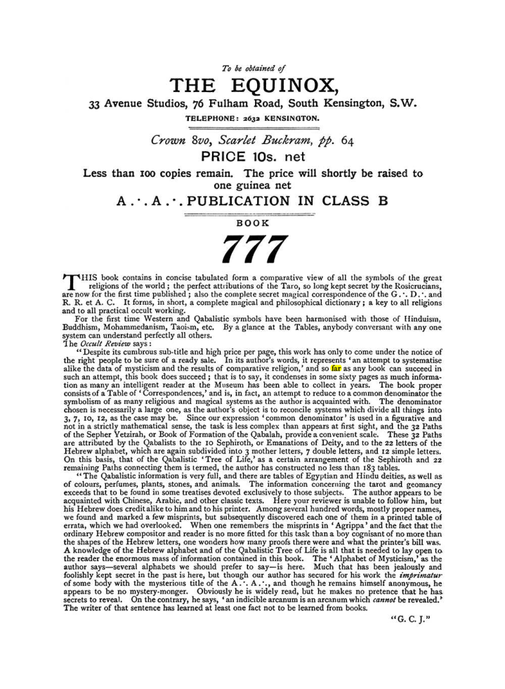 Original scan of The Equinox (Volume I, Number X), PDF page 604