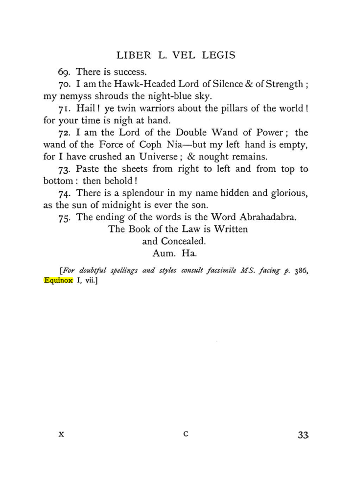 Original scan of The Equinox (Volume I, Number X), PDF page 73