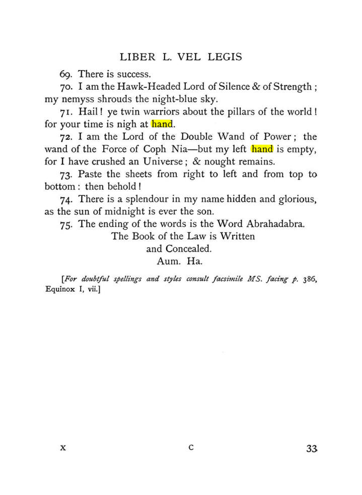 Original scan of The Equinox (Volume I, Number X), PDF page 73