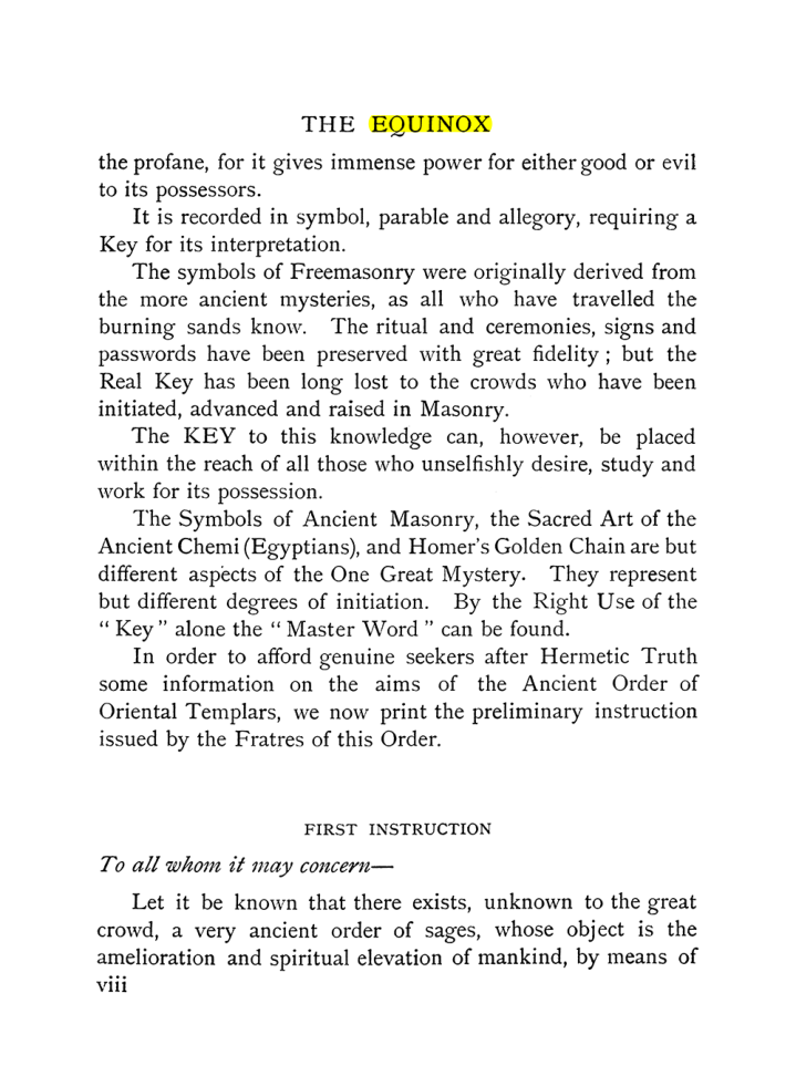 Original scan of The Equinox (Volume I, Number X), PDF page 8