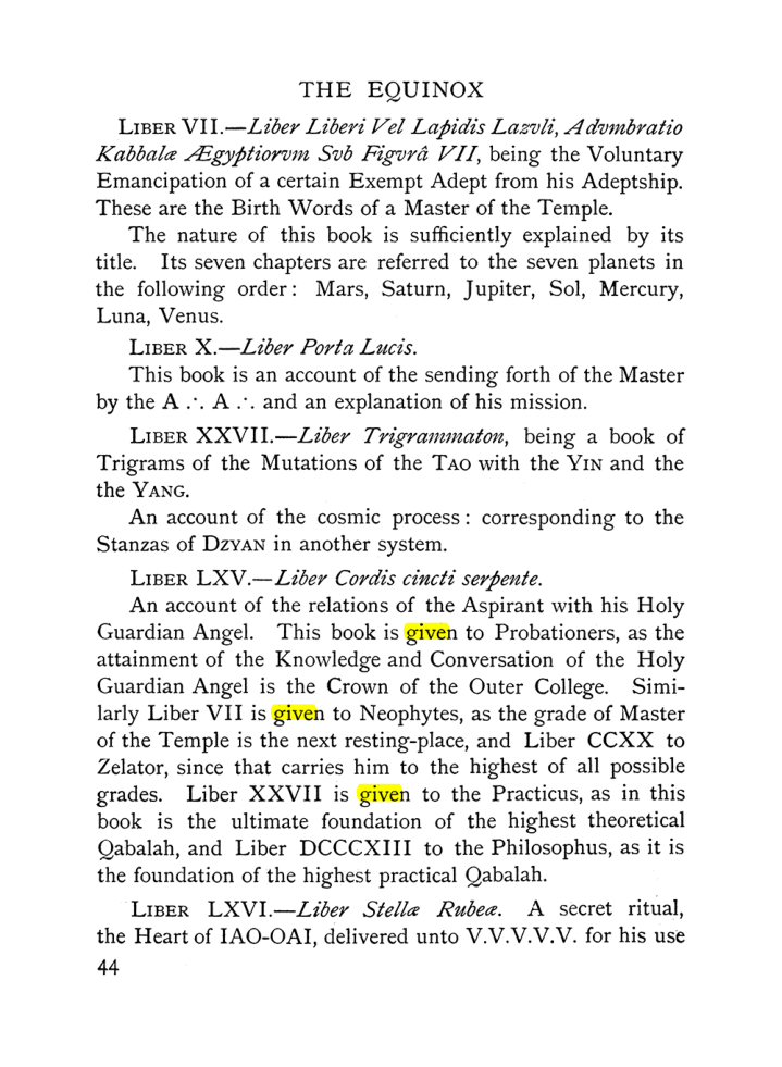 Original scan of The Equinox (Volume I, Number X), PDF page 84