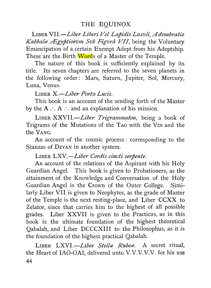 Original scan of The Equinox (Volume I, Number X), PDF page 84