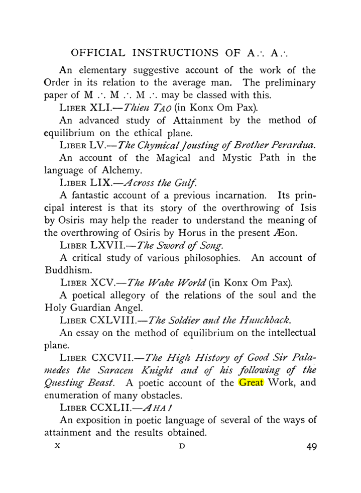 Original scan of The Equinox (Volume I, Number X), PDF page 89