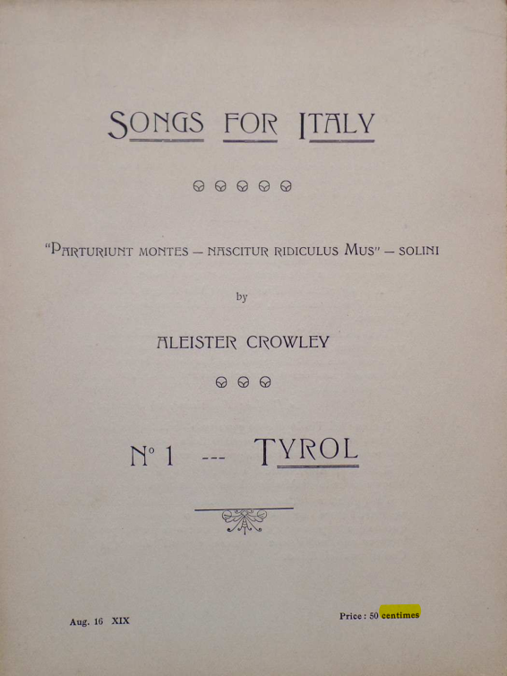 Original scan of Songs for Italy, PDF page 1