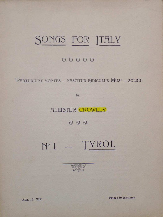 Original scan of Songs for Italy, PDF page 1
