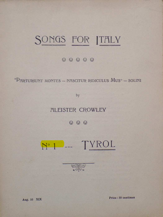 Original scan of Songs for Italy, PDF page 1