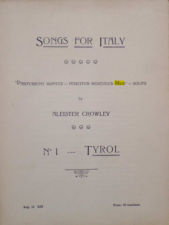 Original scan of Songs for Italy, PDF page 1