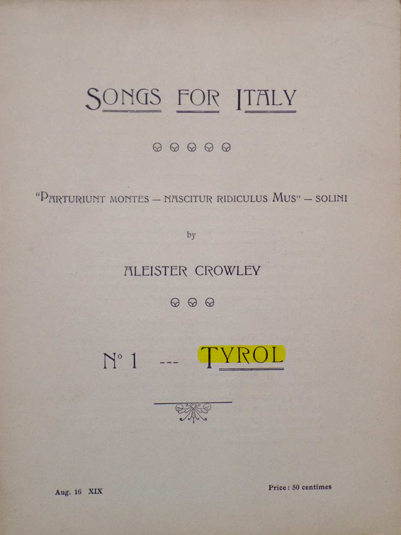 Original scan of Songs for Italy, PDF page 1