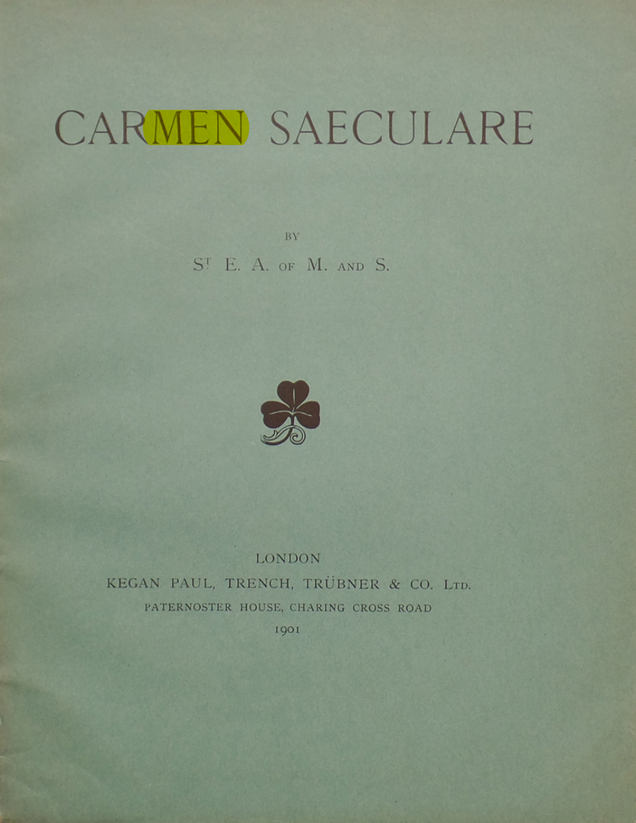 Original scan of Carmen Saeculare, PDF page 1