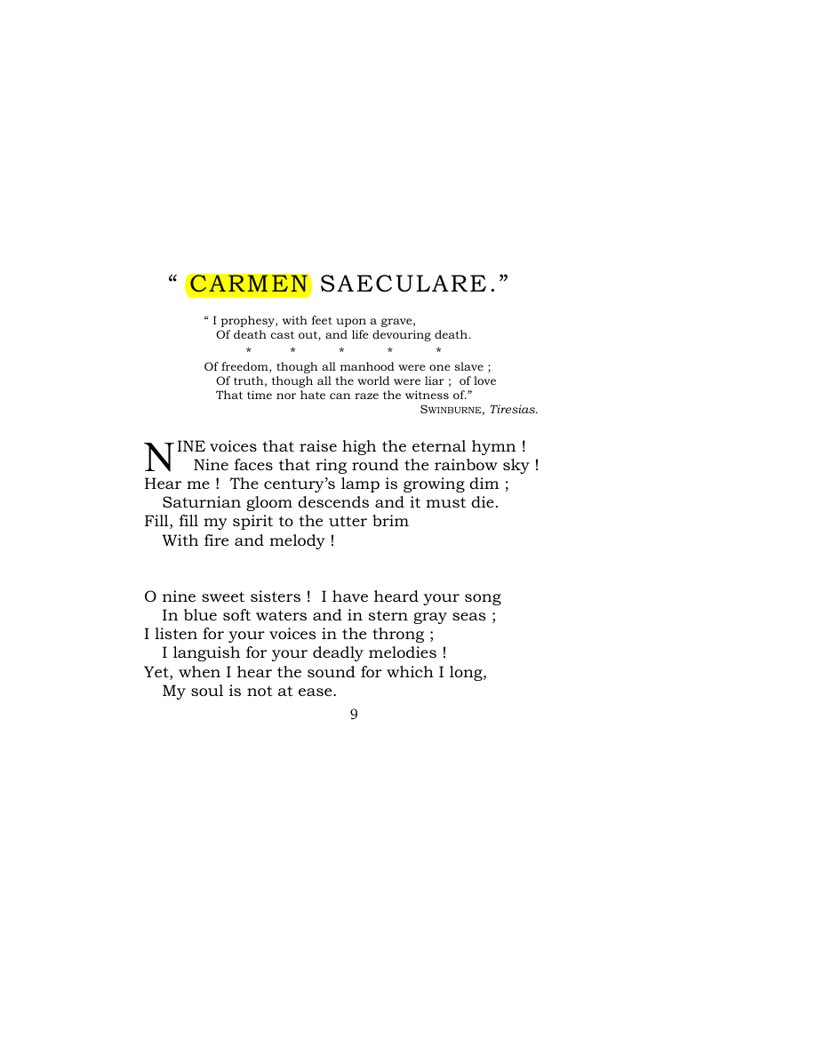 Original scan of Carmen Saeculare, PDF page 11