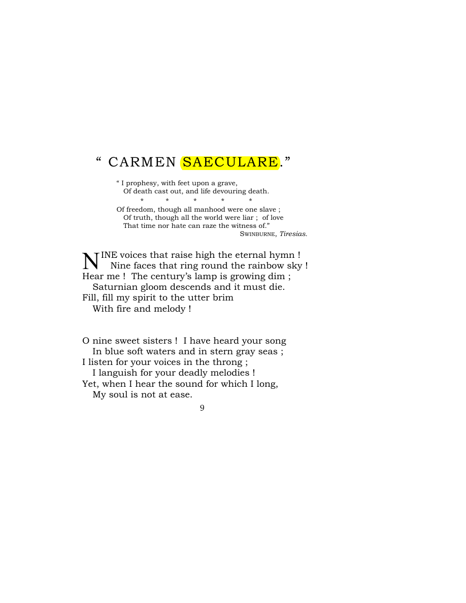 Original scan of Carmen Saeculare, PDF page 11