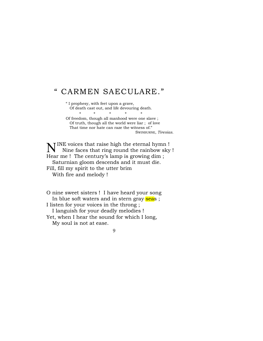 Original scan of Carmen Saeculare, PDF page 11