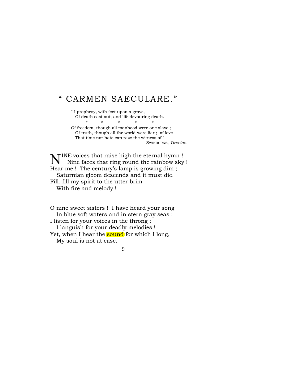 Original scan of Carmen Saeculare, PDF page 11