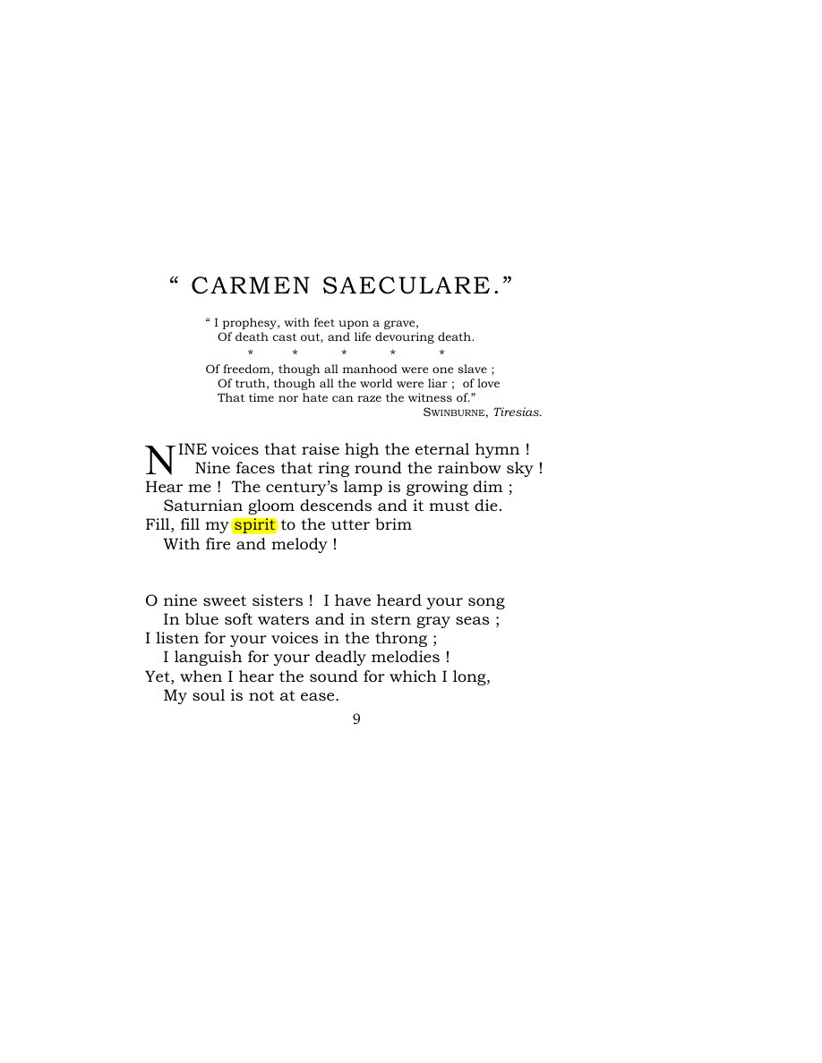 Original scan of Carmen Saeculare, PDF page 11