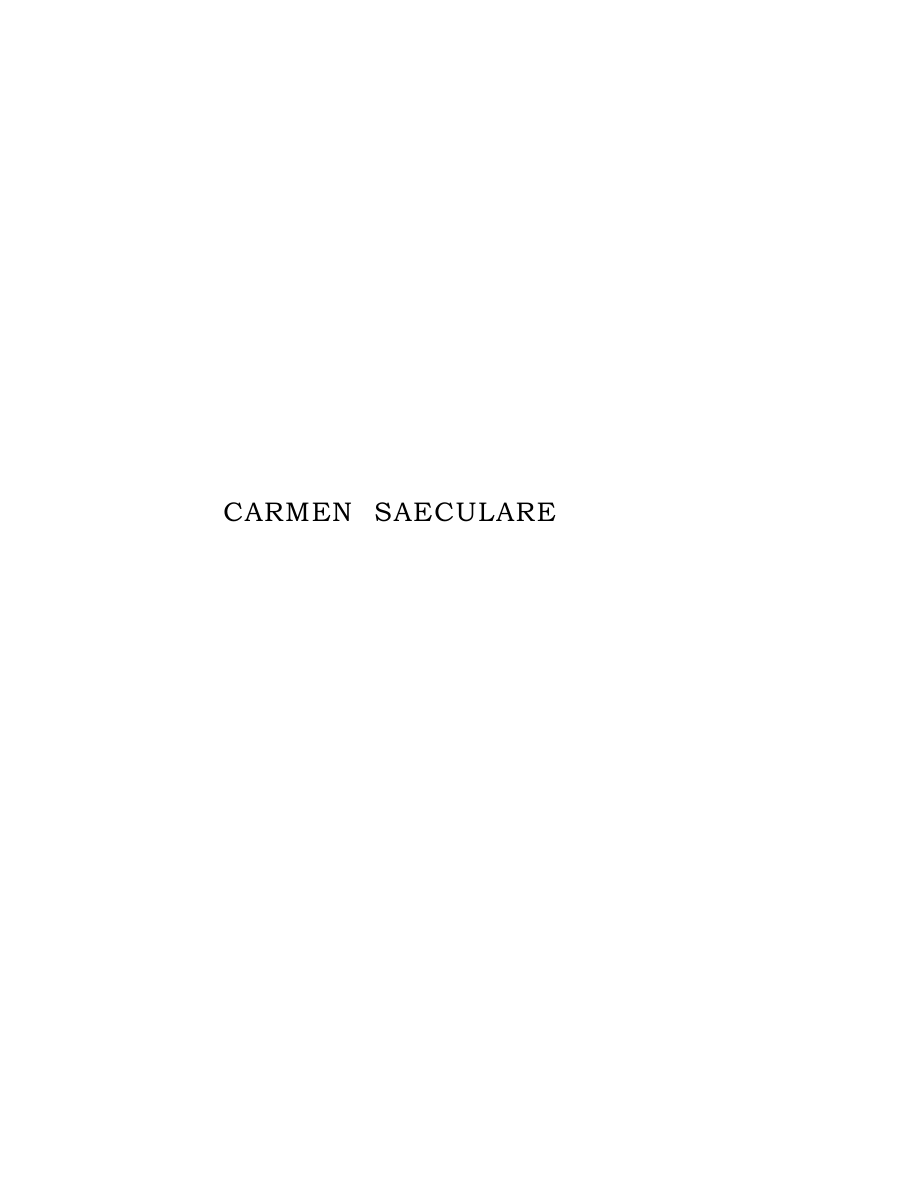 Original scan of Carmen Saeculare, PDF page 3