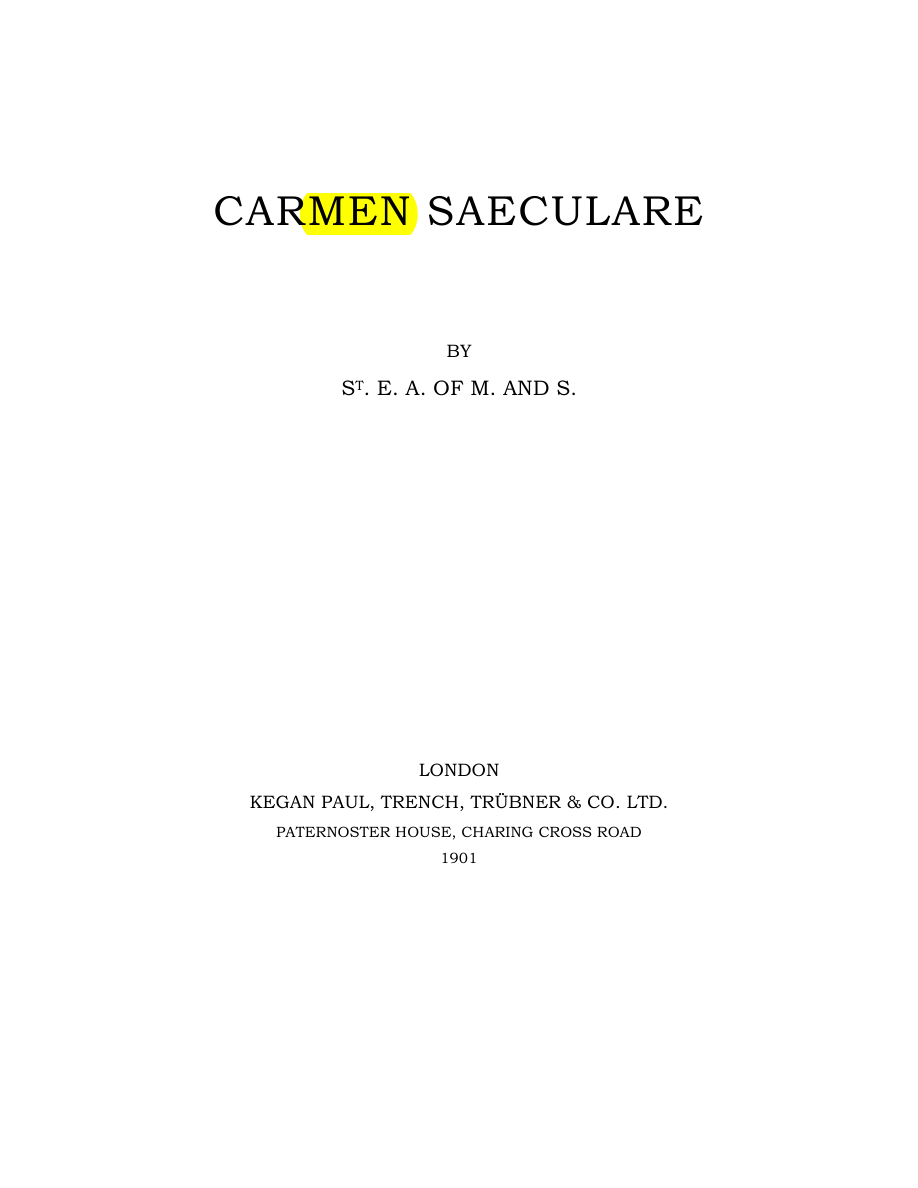 Original scan of Carmen Saeculare, PDF page 5
