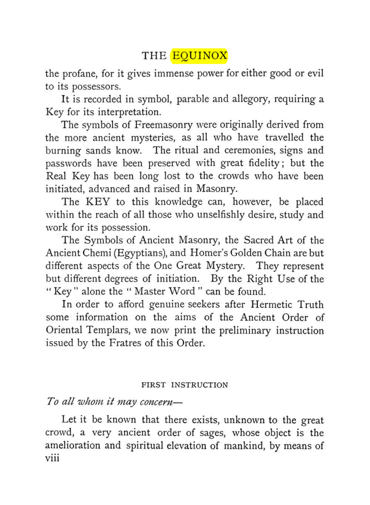 Original scan of The Equinox (Volume I, Number VIII), PDF page 14