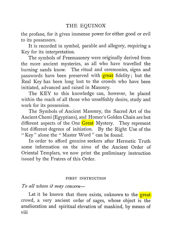 Original scan of The Equinox (Volume I, Number VIII), PDF page 14