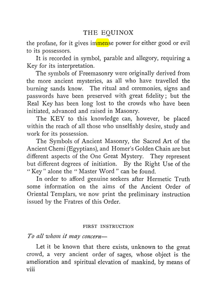 Original scan of The Equinox (Volume I, Number VIII), PDF page 14