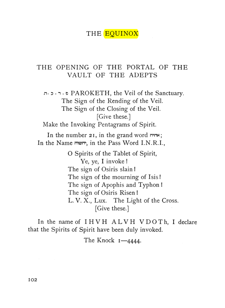 Original scan of The Equinox (Volume I, Number VIII), PDF page 144