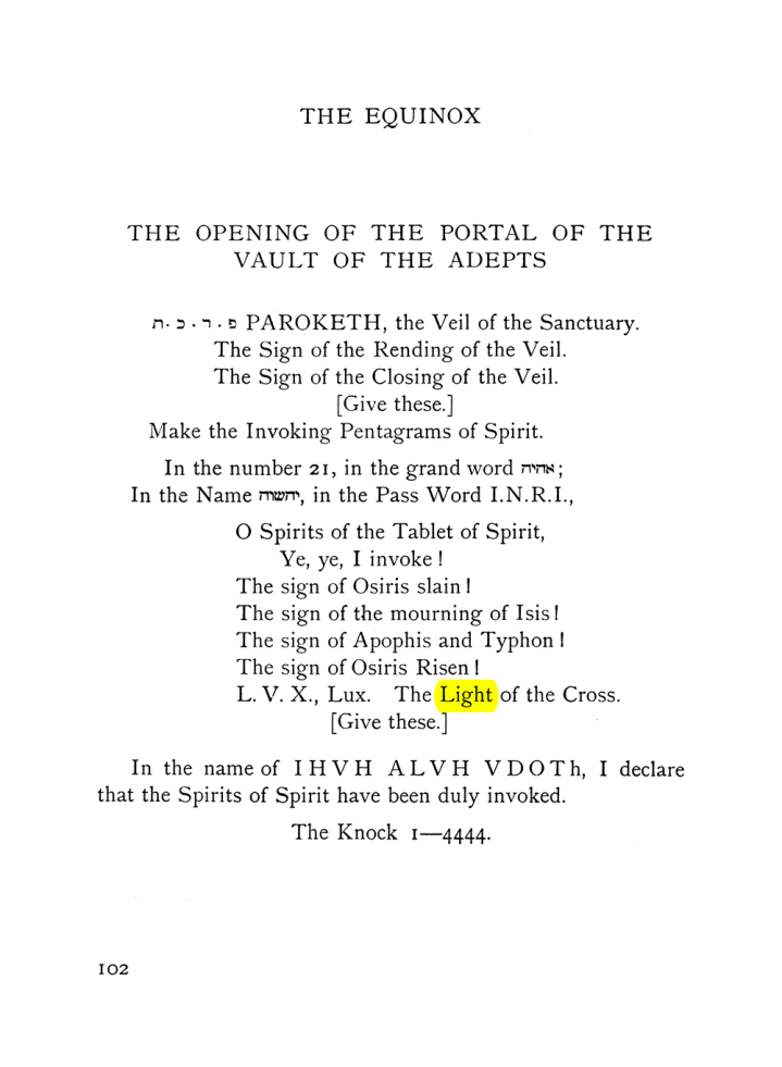 Original scan of The Equinox (Volume I, Number VIII), PDF page 144