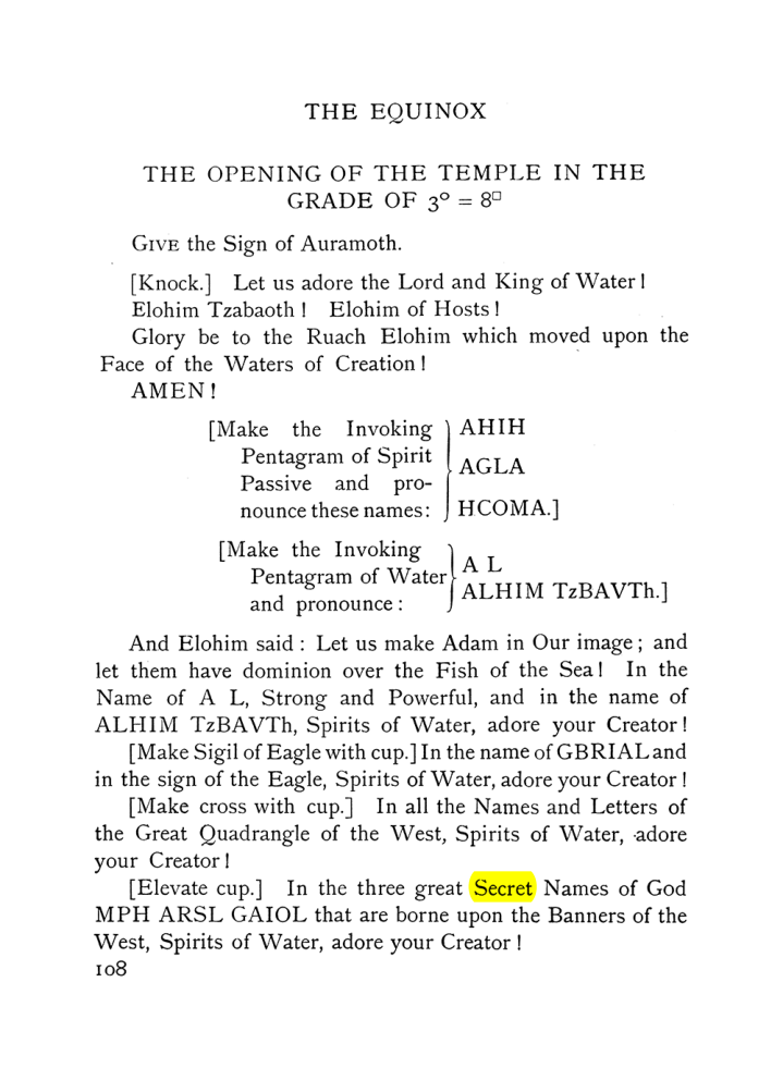 Original scan of The Equinox (Volume I, Number VIII), PDF page 150